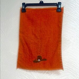 Vintage Orange Cowboy Hat Cannon hand towel